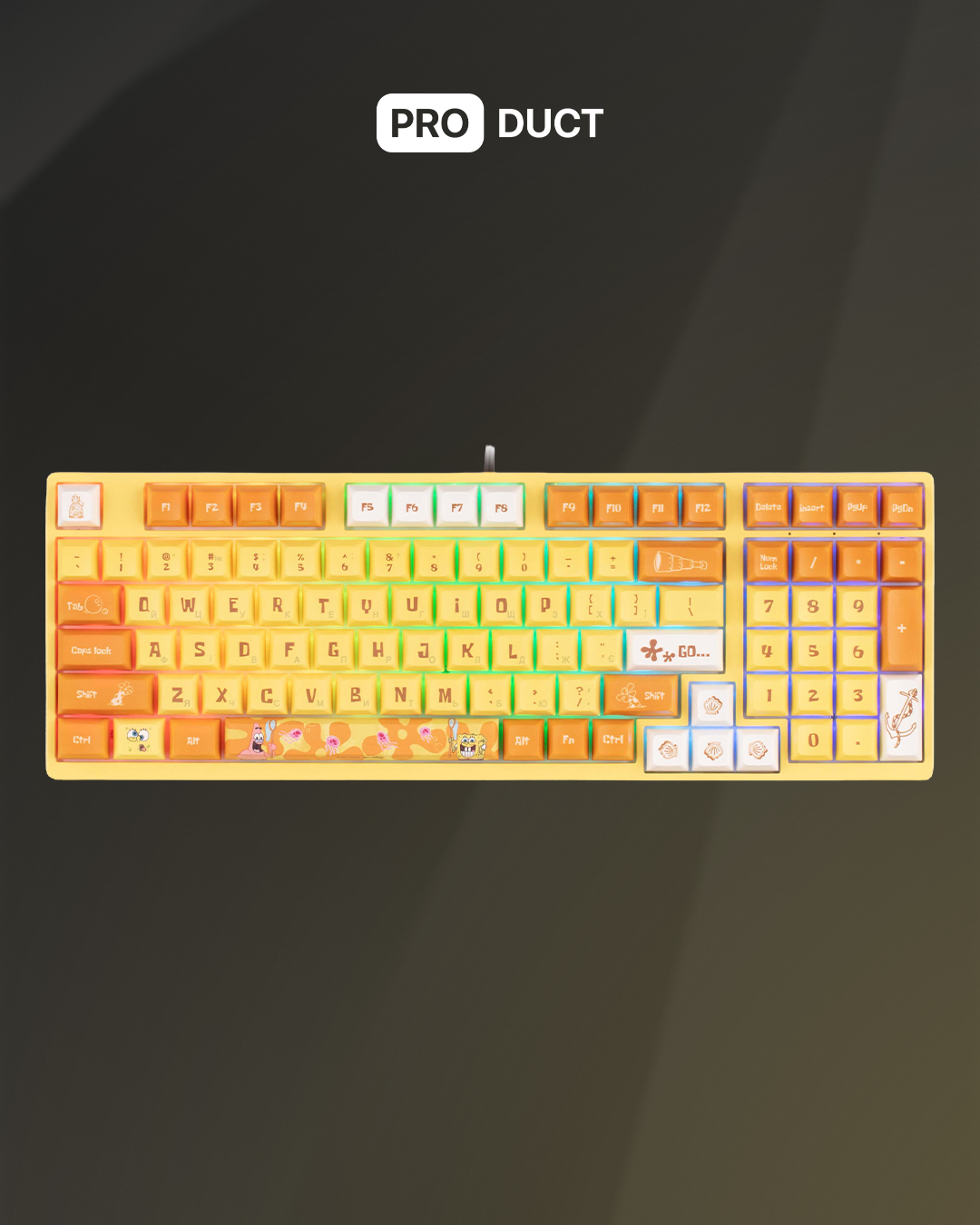 Keyboard AKKO 3098 Spongebob Yellow