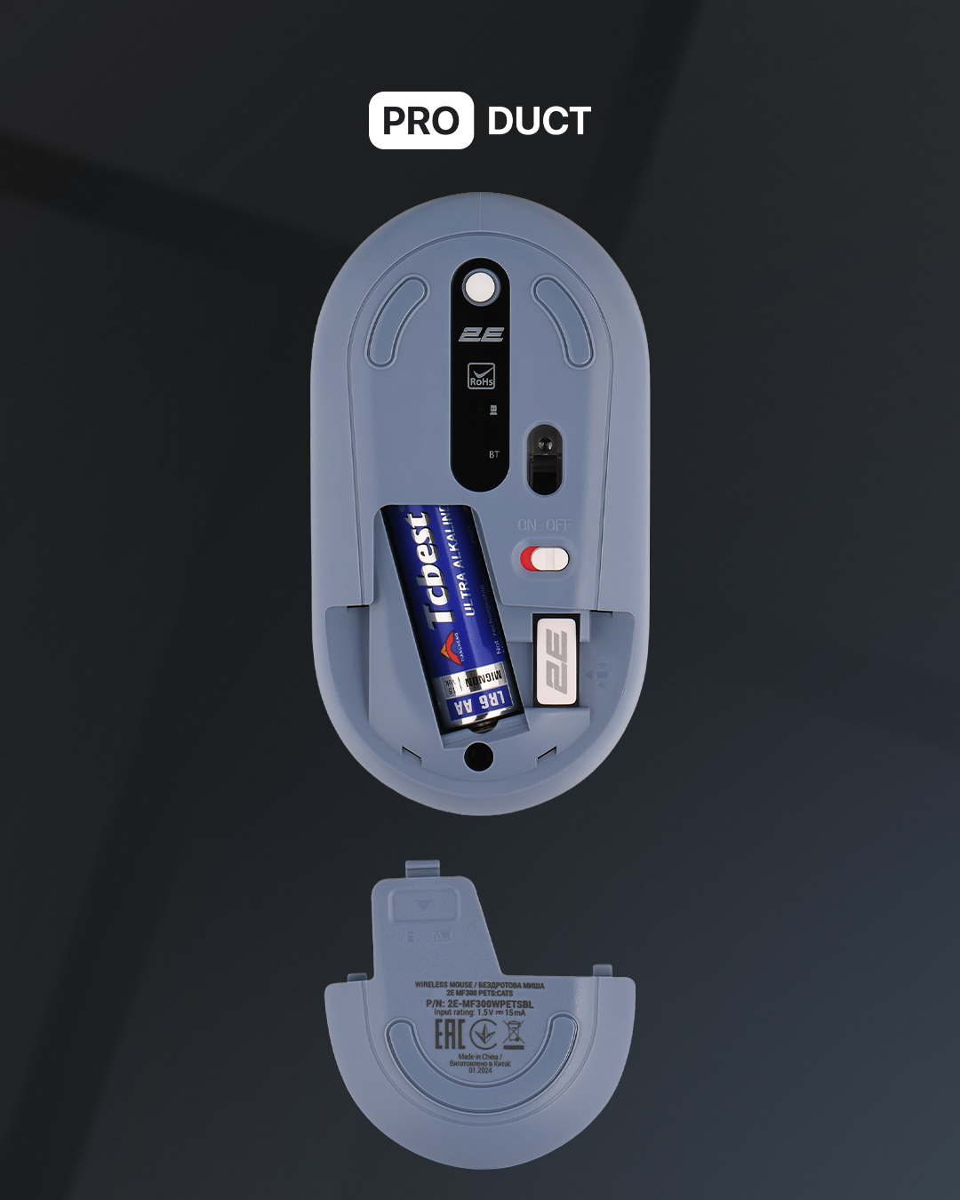 Mouse 2E MF300 Pets:Cats&Dogs Blue — 2