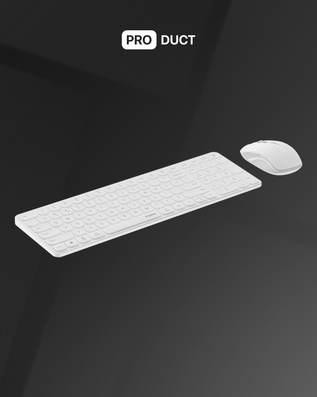 Combo Rapoo 9350S White