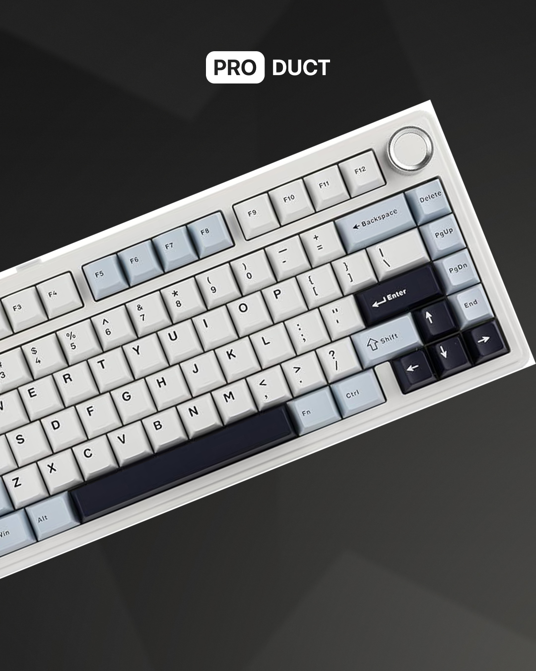 Keyboard Aula F75 White-Black — 3