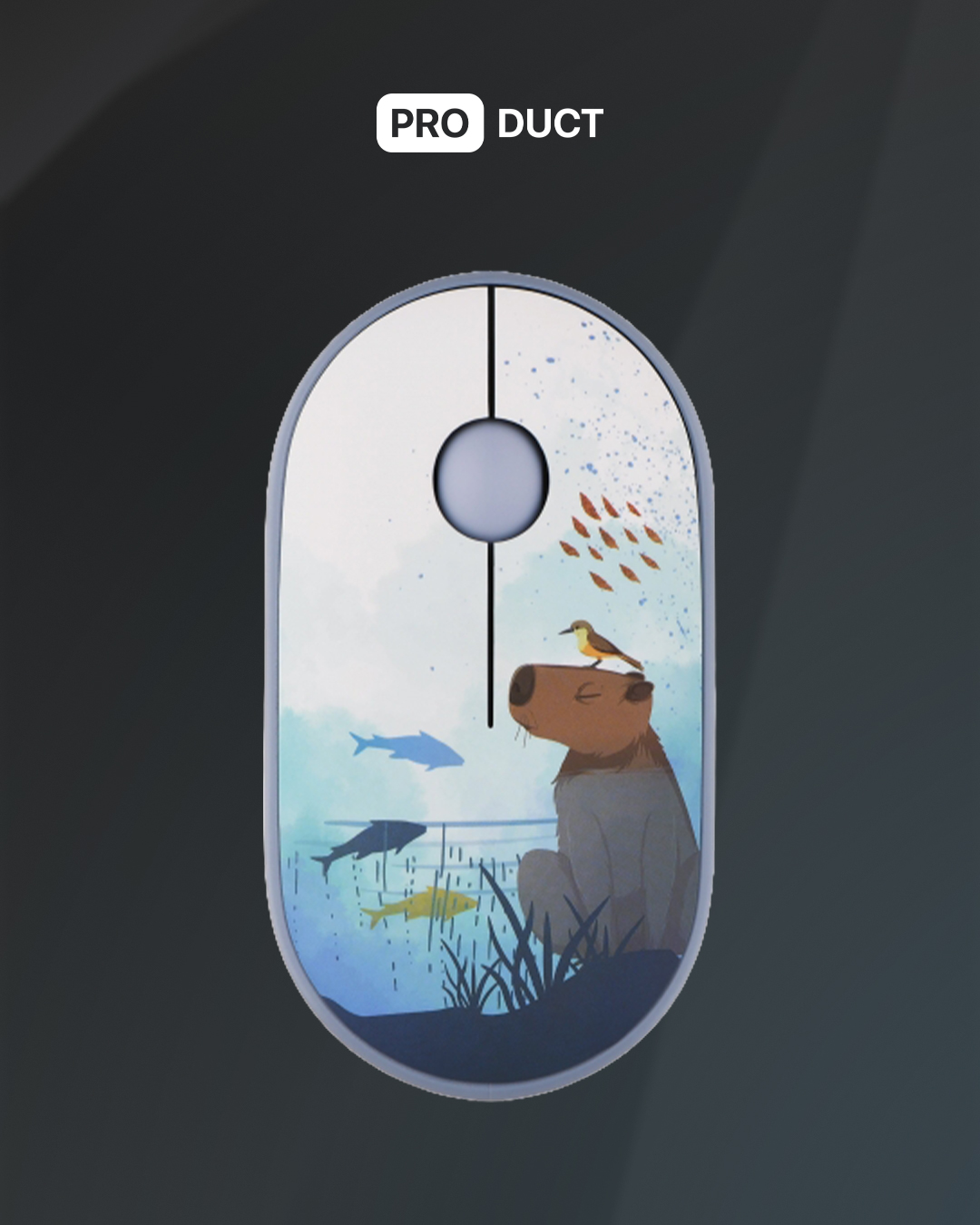 Mouse 2E MF300 Capybara:Swim Blue