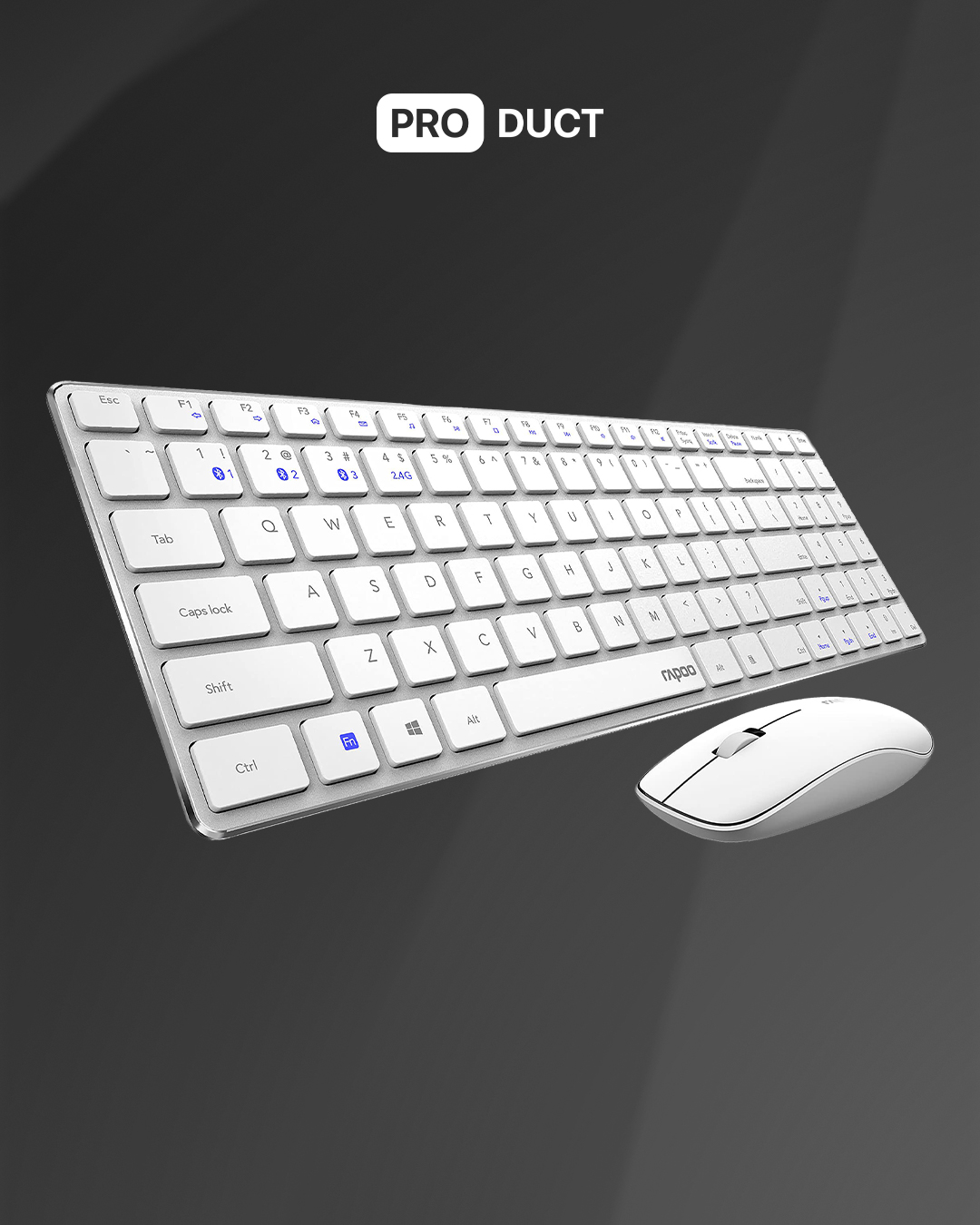 Combo Rapoo 9320M White