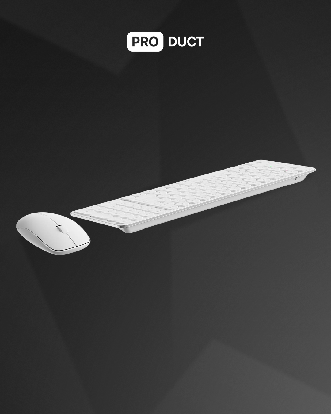 Combo Rapoo 9320M White — 3
