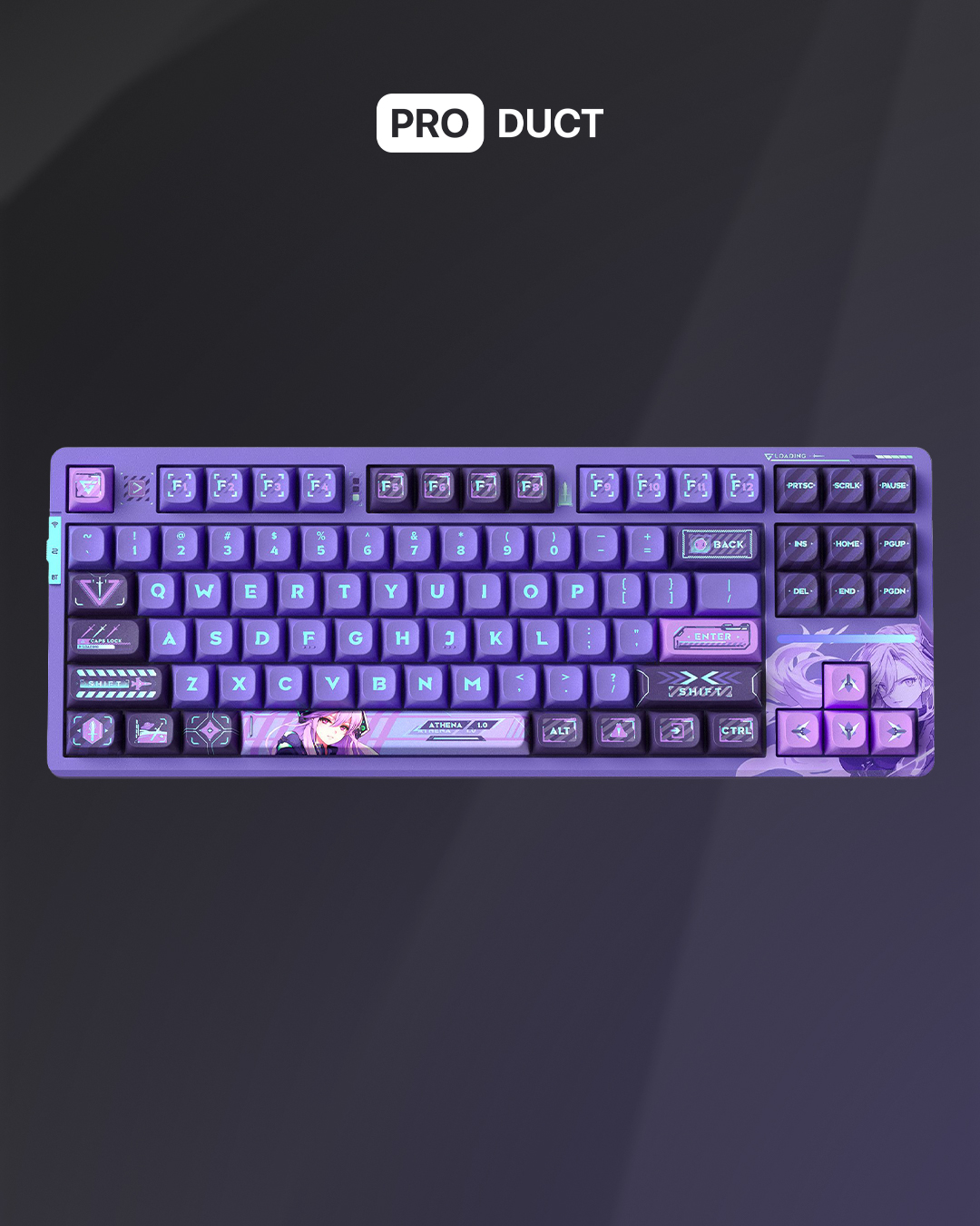 Keyboard VGN V87 Pro Mechanical Purple
