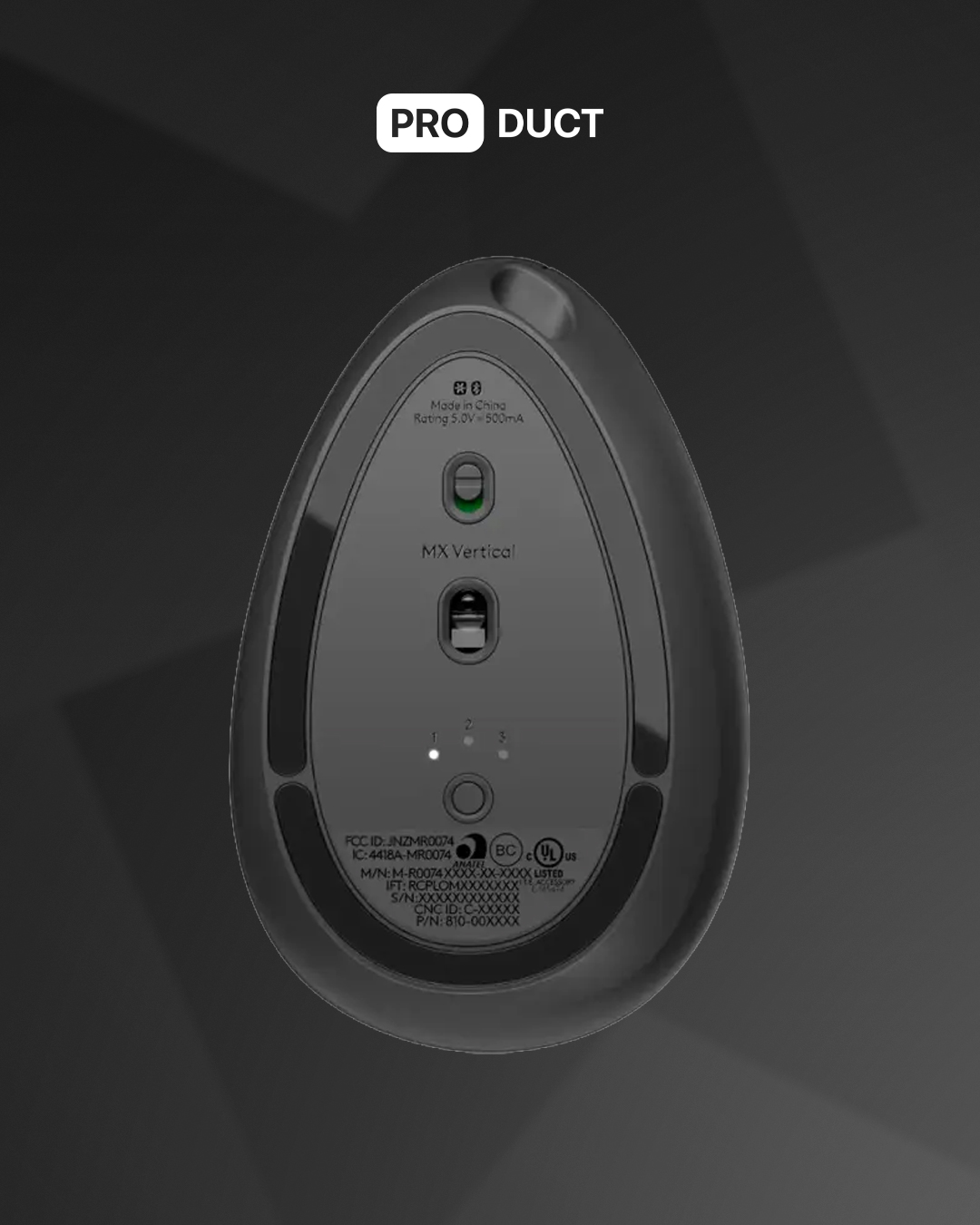 Mouse Logitech MX Vertical Black — 3