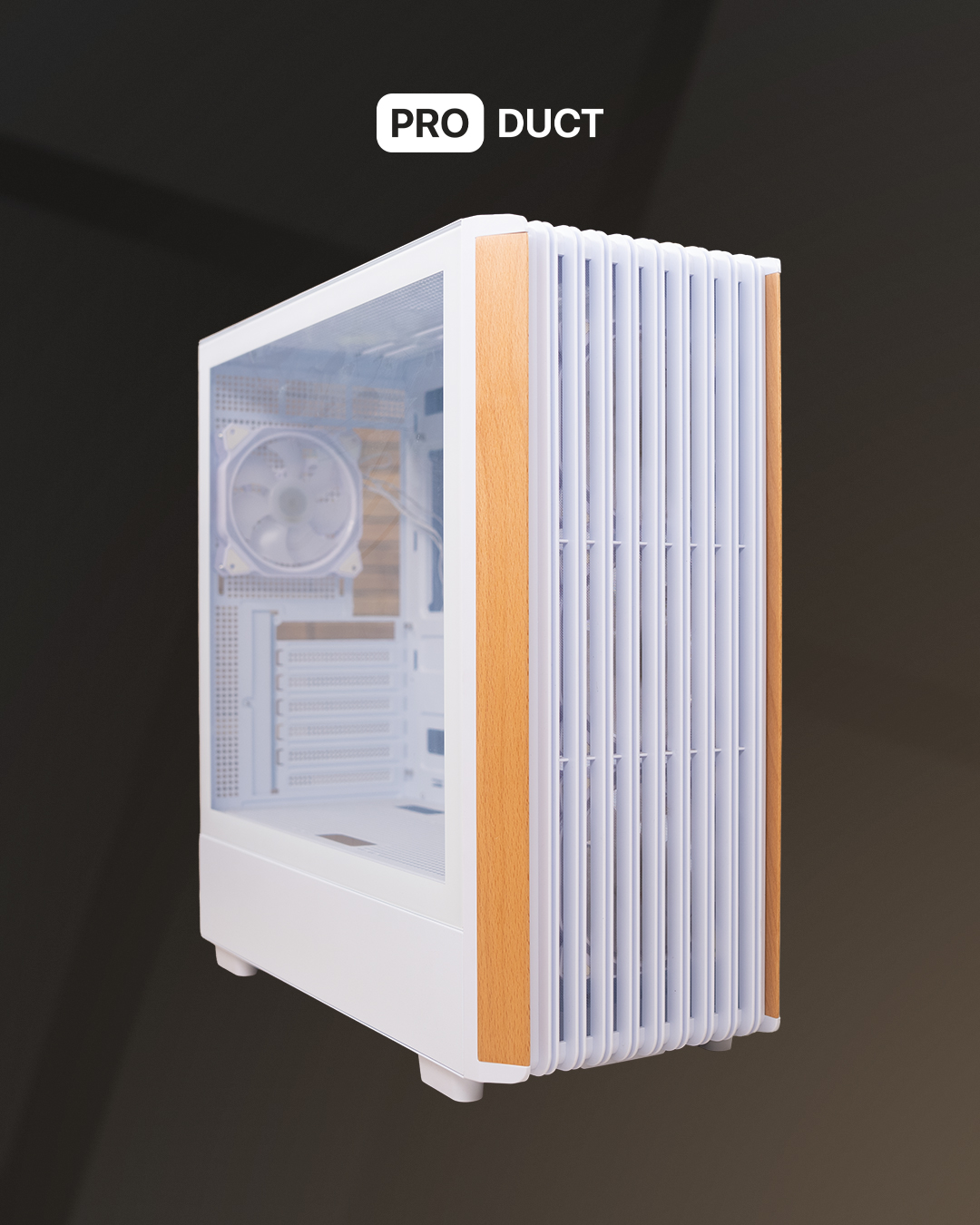 Case Sama Wood Panel White