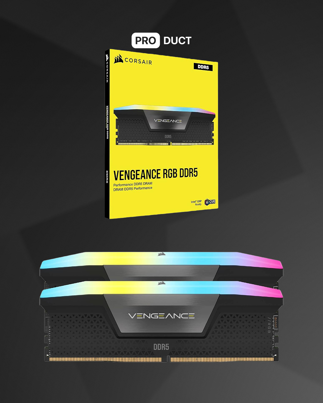 Corsair Vengeance 32GB(16*2) 6400Mhz RGB — 3