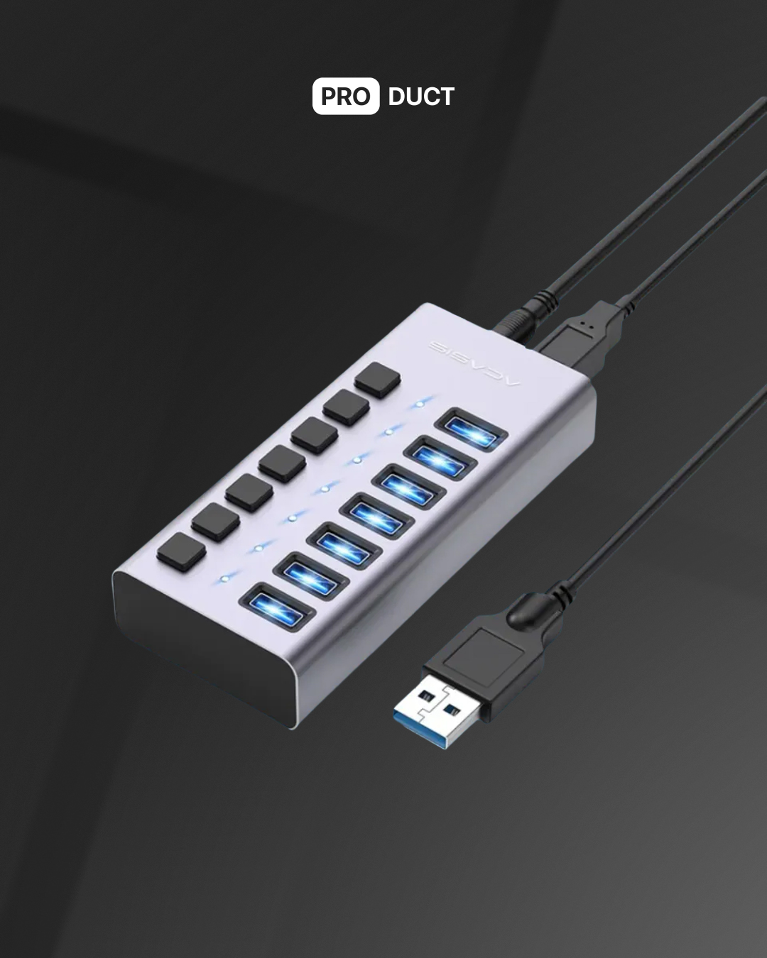 Acasis HS-707MG-10G 7 in 1 USB 5Gbps