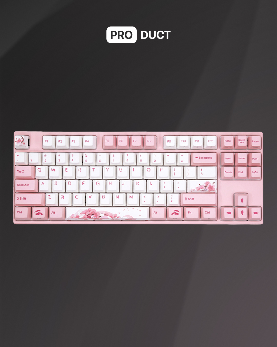 Keyboard Varmilo VEM 87 Sakura R1 Pink-White