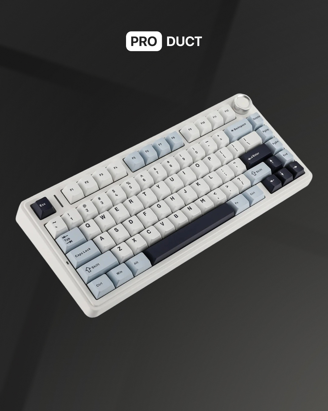 Keyboard Aula F75 White-Black — 2